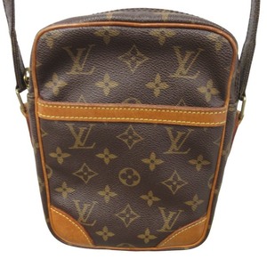 ルイヴィトン LOUIS VUITTON M45266 ダヌーブ ショルダーバッグ ポシェット クロスボディ モノグラム PVC×レザー ブラウン 茶