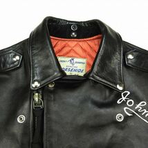 美品 21SS トイズマッコイ TOYS McCOY CODE33 DOUBLE RIDERS JACKET THE WILD ONE デュラブル社 ホースハイド ダブル ライダース ジャ_画像3