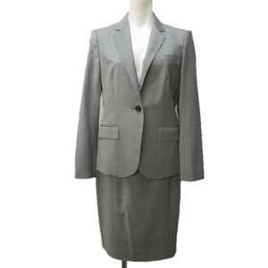  Burberry London BURBERRY LONDON setup skirt suit wool stripe single unlined in the back knee height ash gray 38 approximately M