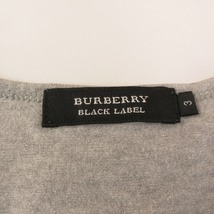 バーバリーブラックレーベル BURBERRY BLACK LABEL Tシャツ カットソー アーガイルチェック ロゴ 刺繍 半袖 灰 グレー 3 約L 1230 メンズ_画像3