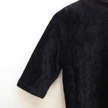 マウジー moussy コーデュロイ セーター シンプル 五分袖 バックボタン モックネック 綿混 F ブラック 黒 /HT18 レディース_画像5