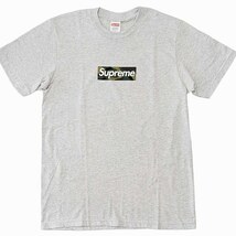 未使用品 シュプリーム SUPREME 23AW USA製 Box Logo Tee camo Grey Camo ボックスロゴ Tシャツ カットソー 半袖 カモ柄 グレー S 0107 メ_画像1