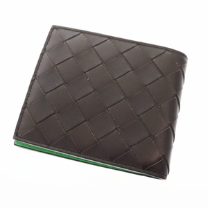 Bottega veneta bottega veneta Intercciato кошелек Bi -Cold Wallet 605722 Brown Brown ● ▲ ■ 240104 Мужчина