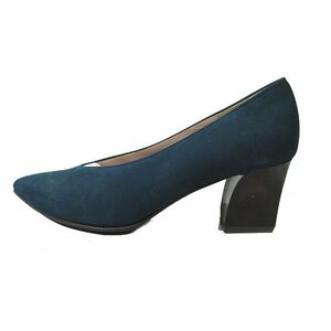  Ginza Kanematsu GINZA Kanematsu pumps heel po Inte dotu suede shoes blue 24cm lady's 