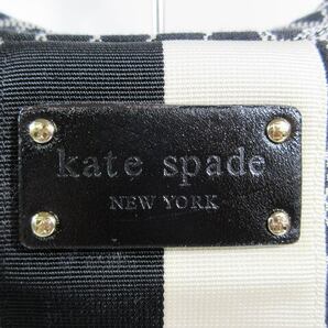 ケイトスペード KATE SPADE CLASSIC NOEL STEVIE ハンドバッグ トートバッグ 総柄 ライン キャンバス ブラック ホワイト レディースの画像5