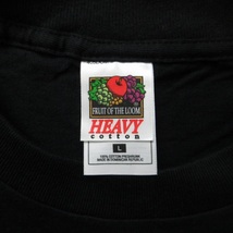 フルーツオブザルーム FRUIT OF THE LOOM 美品 近年モデル HEAVYCOTTONプリントTシャツ 半袖 KEIRIN カットソー 黒 L_画像4