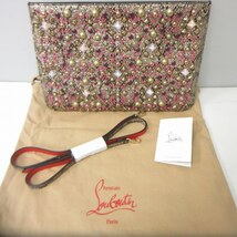 未使用品 クリスチャンルブタン Christian louboutin 新品同様 3175171 2WAYクラッチバッグ ショルダーバッグ ビジュー マルチスタッズ_画像8