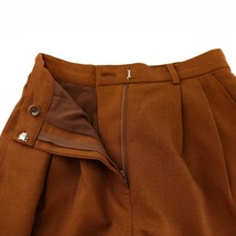 クラネ CLANE BASIC TUCK PANTS スラックスパンツ ワイド フルレングス 12110-7112 0 XS-S 茶 ブラウン /DK レディース_画像5