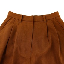 クラネ CLANE BASIC TUCK PANTS スラックスパンツ ワイド フルレングス 12110-7112 0 XS-S 茶 ブラウン /DK レディース_画像4