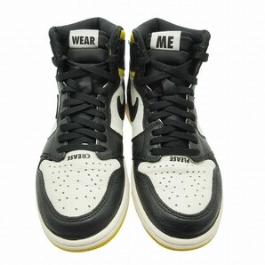 美品 2018年 ナイキ NIKE AIR JORDAN 1 RETRO HIGH エアジョーダン 1 レトロ ハイ NOT FOR RESALE Varsity Maize スニーカー つま黒 861428の画像3