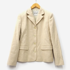 マドモアゼルノンノン mademoiselle NON NON 日本製 ウール アンゴラ カシミヤ混 3B シングル テーラードジャケット 36 BEIGE ベージュ D03