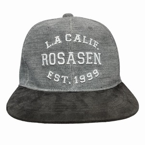 ロサーセン rosasen 近年 コーデュロイ×スウェード フラットキャップ 吸水速乾 ロゴ刺繍 ゴルフ 帽子 046-57834 グレー 50サイズ 0113 メ