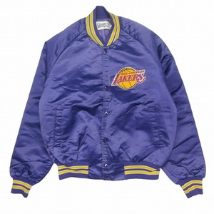90s チョークライン Chalk Line ヴィンテージ ロサンゼルスレイカーズ Lakers スタジアム ジャンパー スタジャン USA製 M ◎ME1
