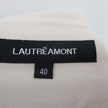 ロートレアモン LAUTREAMONT 台形 スカート ミニ シンプル スエード調 40 アイボリー 白 /KT32 レディース_画像3