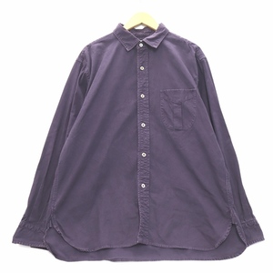 OMNIGOD オムニゴット 18AW 日本製 レギュラーカラー 長袖 ユニフォームシャツ 4(L) パープル