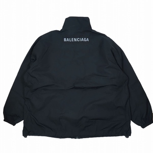  beautiful goods 19AW Balenciaga BALENCIAGA Logo Zip up jacket blouson outer oversize black black size 34 571249 TYB18