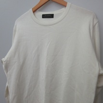 ナノユニバース nano universe 近年モデル 美品 ジャージー ロンT 白 Tシャツ カットソー 長袖 L IBO46 0115 メンズ_画像4