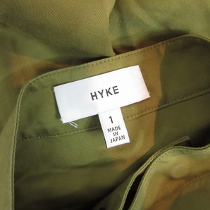 ハイク HYKE レイヤードブラウスワンピース ロングスカート 181-16050 カーキ 緑系 1 約S-Mサイズ 0116 IBO46 レディースの画像9