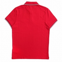 未使用品 19ss モンクレール MONCLER ロゴワッペン ポロシャツ 半袖 カットソー E10918345600 S 赤 レッド メンズ ◆６_画像2