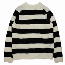 美品 マークジェイコブス MARC JACOBS ダメージ加工 ボーダー ザ グランジ カーディガン トップス THE GRUNGE CARDIGAN ホワイト_画像5