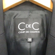 クードシャンス CdeC COUP DE CHANCE テーラード ジャケット ブレザー ウール シンプル 38 ブラック 黒 /KT18 レディース_画像3