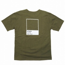 20SS ダブルタップス WTAPS バックプリント Tシャツ カットソー トップス 半袖 サイズ02 カーキ 201PCDT-ST04S メンズ_画像1