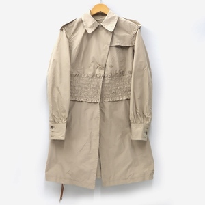 シェルビーノストリート Scervino Street フリル ベルト付き ボタンアップ ロングコート 40 BEIGE ベージュ レディース