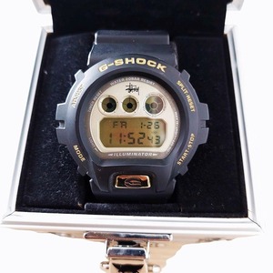 カシオジーショック CASIO G-SHOCK Gショック ×STUSSY 25周年モデル コラボ 腕時計 デジタル DW-6900STS 動作確認済 ブラック 0125 メンズ