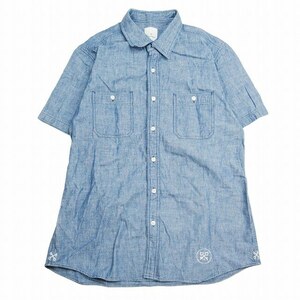 美品 18SS ユニフォームエクスペリメント UEN PHYSICAL FITNESS CHAMBRAY WORK SHIRT フィジカル フィットネス シャンブレー ワークシャツ