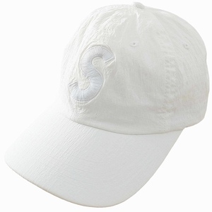 シュプリーム SUPREME 23SS Cordura Ripstop S Logo 6-Panel Sロゴ キャップ 帽子 ヘッドウェア アーチロゴ USA製 ホワイト 0125 メンズ レ