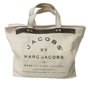 マークバイマークジェイコブス MARC by MARC JACOBS トートバッグ ハンドバッグ 肩掛けバッグ キャンバス ベージュ 0128 AL12 レディース