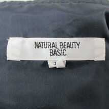 ナチュラルビューティーベーシック NATURAL BEAUTY BASIC フレア スカート ミニ コットン ドット S ブラック 黒 /KT26 レディース_画像3