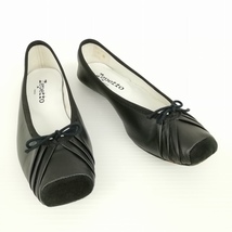 レペット Repetto バレエシューズ フラット パンプス ギャザー スクエアトゥ 35 ブラック レディース_画像2