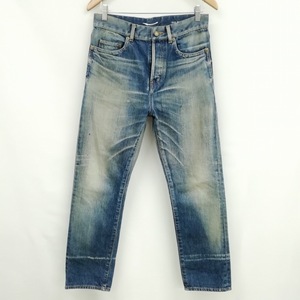 サンローラン パリ SAINT LAURENT PARIS 2020年製 625675 D23 M/ST-HW STRAIGHT-CUT JEANS 美品 ダメージ加工 デニム パンツ ジーンズ 28