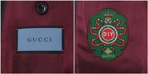 グッチ GUCCI 461302 ウール 2B スーツ セットアップ 上下 テーラードジャケット パンツ スラックス 46 48 黒 ブラック メンズ_画像6