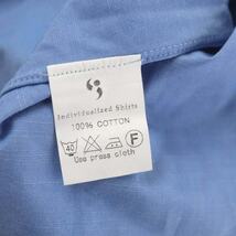 インディビジュアライズドシャツ INDIVIDUALIZED SHIRTS ボタンダウンシャツ カッター 長袖 コットン 胸ポケット F 青_画像3
