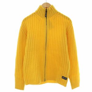 シーケーカルバンクライン ck Calvin Klein Khakis ニットジャケット ジップアップ リブ M 黄色 イエロー /TK メンズ