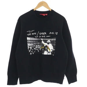 シュプリーム SUPREME 16SS ANTIHERO Pope Crewneck スウェット トレーナー 裏起毛 長袖 M 黒 ブラック /TK メンズ