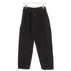 シーオール SEEALL 22AW Belted pants テーパードパンツ ベルト 1 S 茶 ブラウン SAU21 PT191 /TK レディース