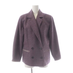  Christian Dior Christian Dior tailored jacket двойной общий подкладка тысяч птица ..9 фиолетовый лиловый /MF #OS женский 