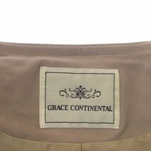 グレースコンチネンタル GRACE CONTINENTAL 22AW ライダースショートジャケット レザー 羊革 36 ベージュ /MI ■OS レディース_画像3