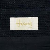 ハロッズ Harrods コットンツイードスカート 膝丈 フレア タック 2 紺 ネイビー /CX ■OS ■SH レディース_画像3