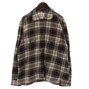 サウス2ウエスト8 South2 West8 S2W8 スモーキーシャツ Smokey Shirt ネルシャツ 長袖 チェック Ｍ 茶 ブラウン FK841