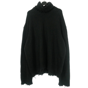 vetomombetomonVETEMENTS 21AWta-toru neck te -stroke roi knitted sweater long sleeve XS black black UAH21KN051 men's 