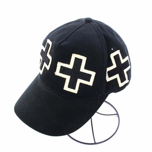 フレッシュ アイアム FRESH i AM ベースボールキャップ 野球帽 クロス ワッペン 黒 ブラック /KH メンズ