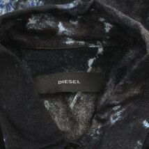 ディーゼル DIESEL シャツ ブラウス 長袖 花柄 薄手 黒 ブラック /BB レディース_画像4