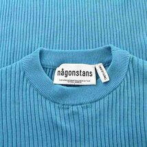 ナゴンスタンス nagonstans 22AW リブニット カットソー 長袖 クルーネック ウール M 青 ブルー /NW34 レディース_画像6