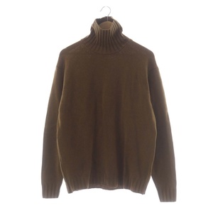 未使用品 オーラリー AURALEE 23AW WASHED FRENCH MERINO KNIT TURTLE ニット セーター 長袖 タートルネック 4 茶色 メンズ