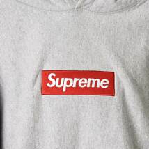 シュプリーム SUPREME Box Logo Hooded Sweatshirt ボックスロゴ フーデッド スウェットシャツ パーカー プルオーバー M グレー メンズ_画像5