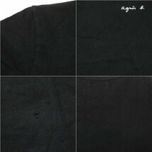 アニエスベー agnes b. Tシャツ カットソー 半袖 ロゴプリント T1 S 黒 ブラック /AT5 レディース_画像8